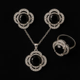 Zircon Locket Set-74 (Black)